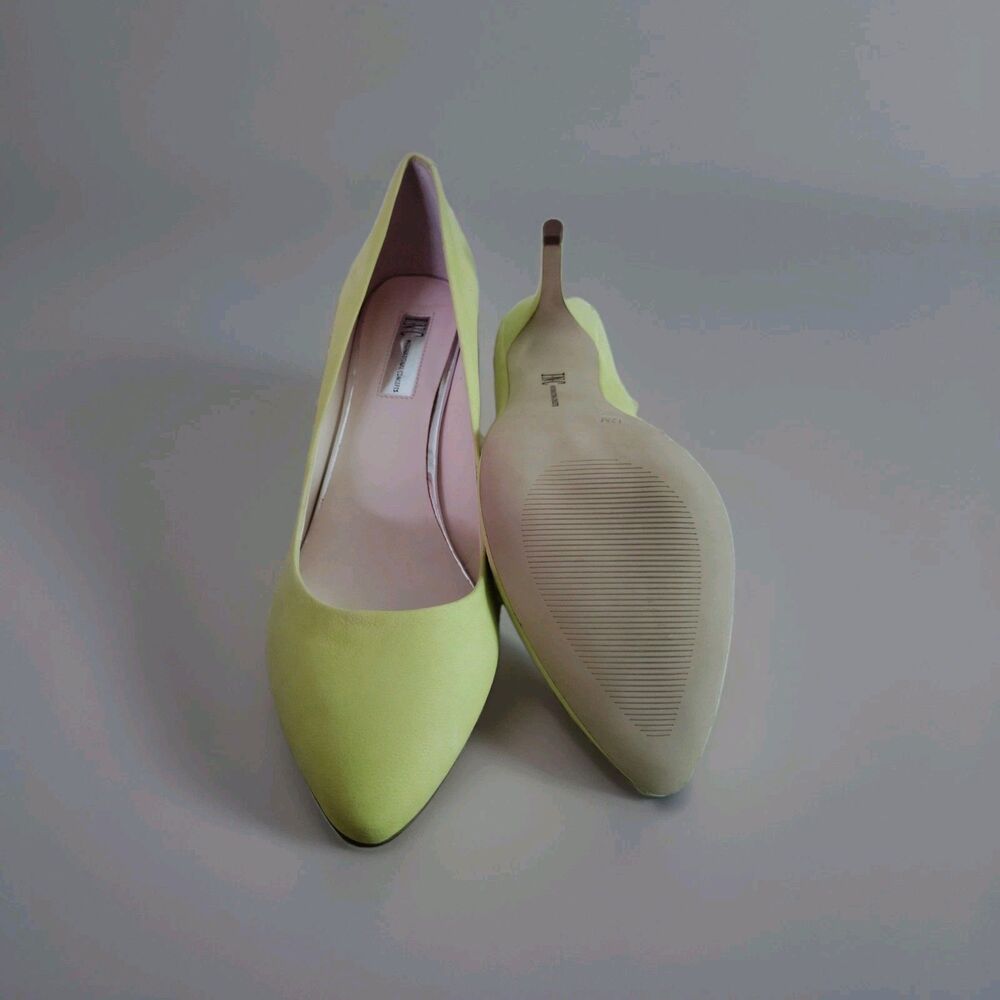 INC Suede Charteuse Pumps - Picture 3 of 4